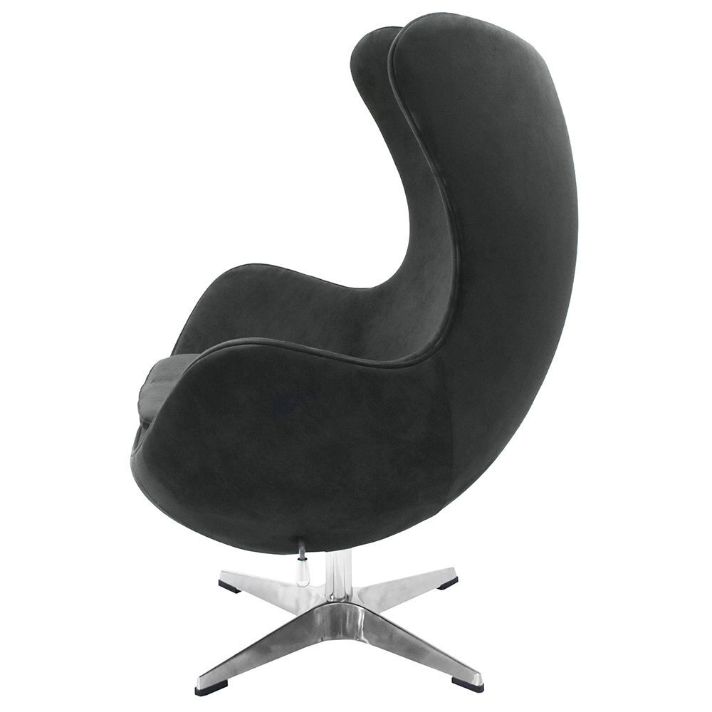 Кресло EGG CHAIR графит, искусственная замша Bradex Home FR 0642