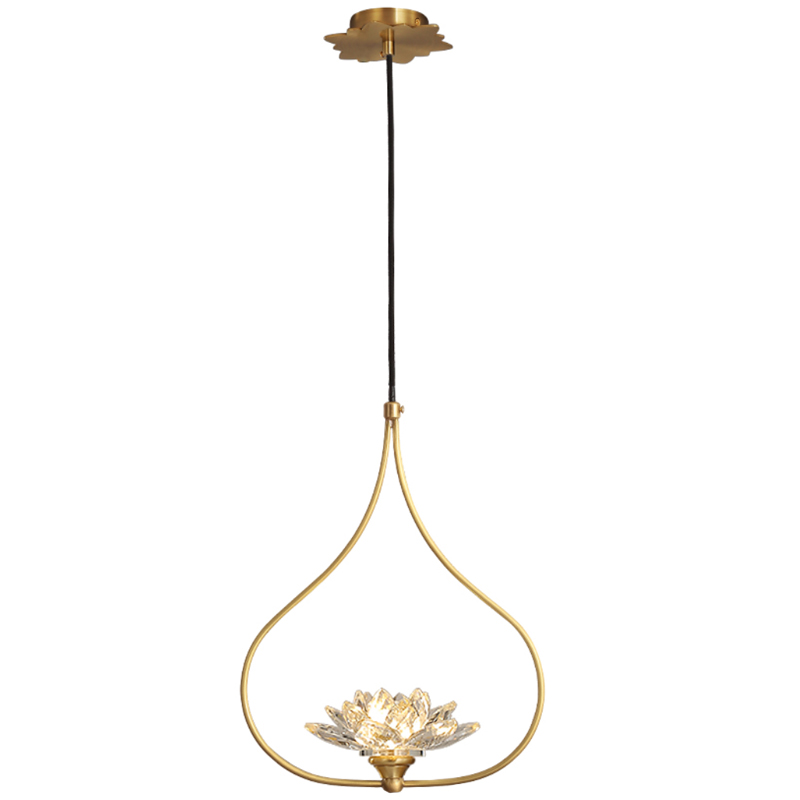 Хрустальный светильник Цветок Лотоса Lotus flower Clear Glass pendant lamp A by ImperiumLoft