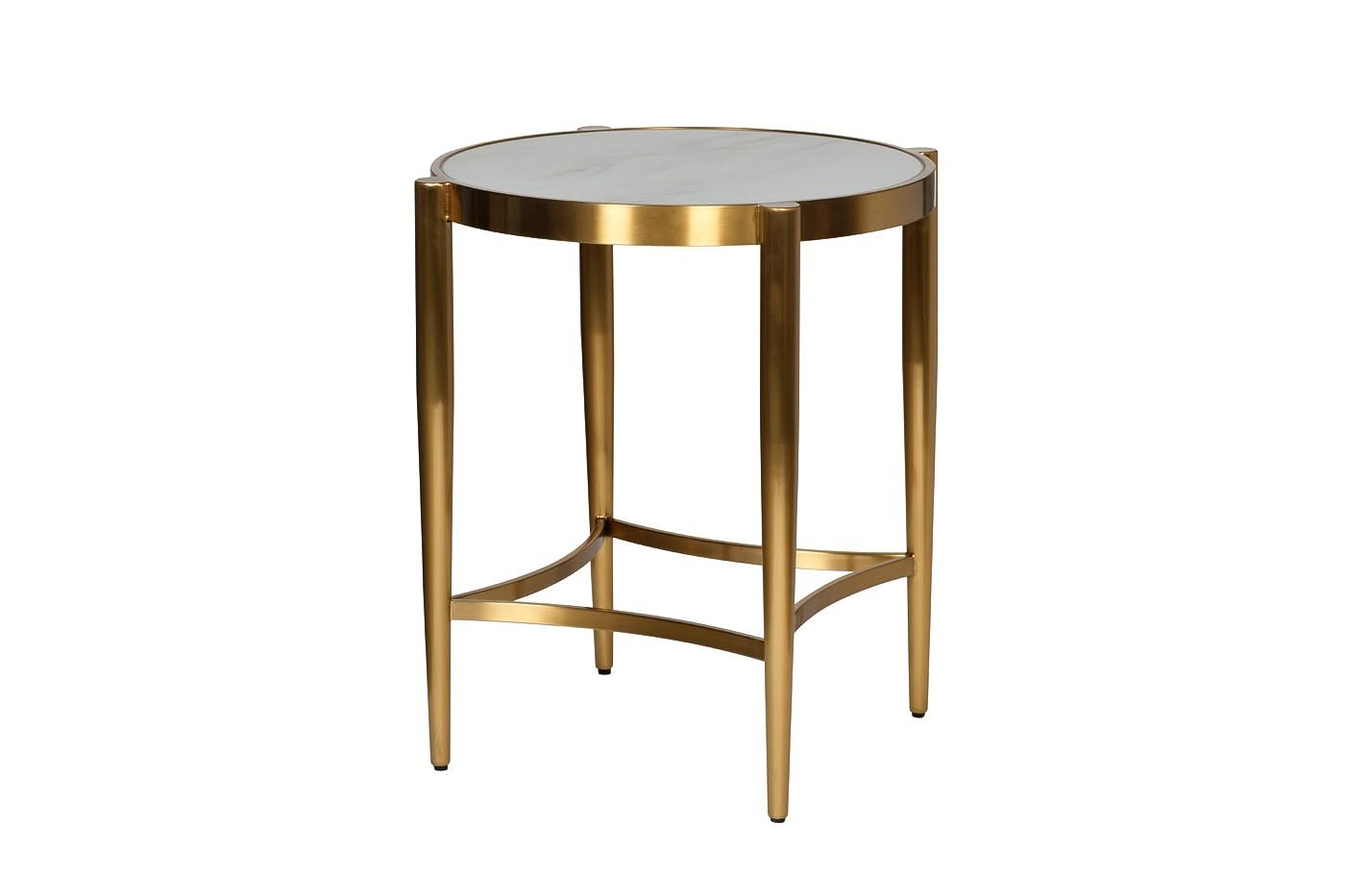 Столик журнальный со стеклянной столешницей под мрамор Garda Decor 19-OA-6432