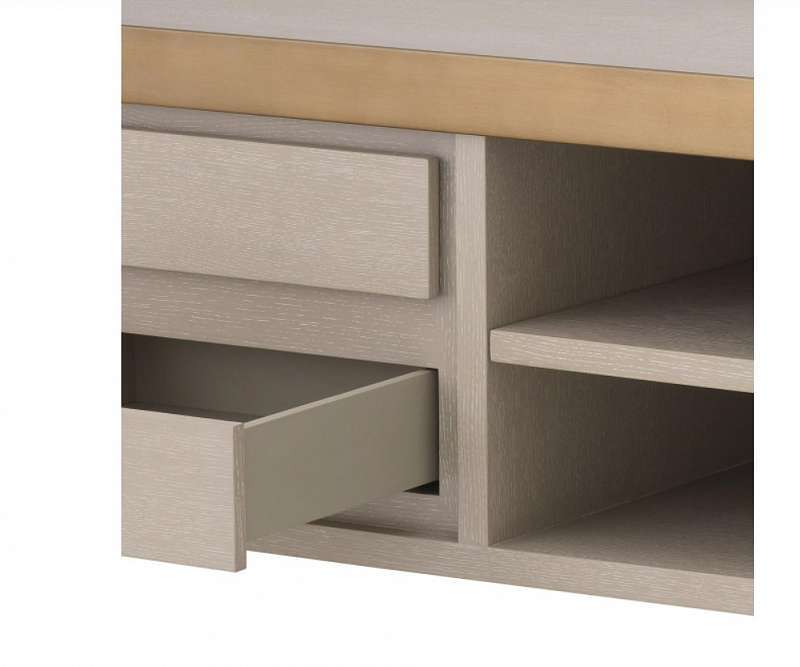 Тумба под тв Eichholtz Talbot washed oak ven br brass finish 116198
