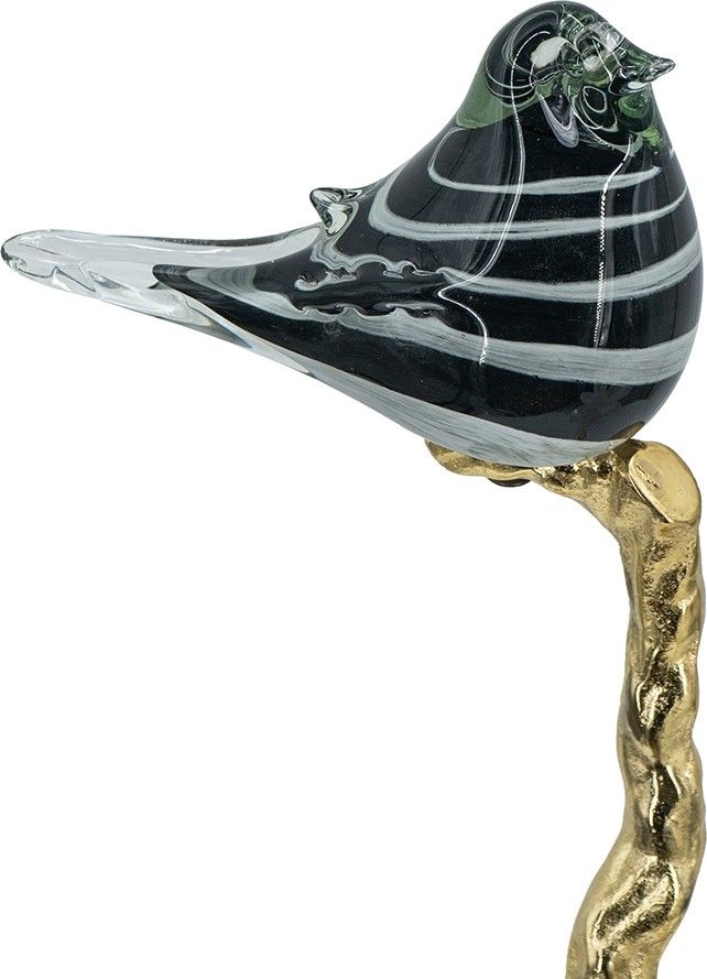 Декор с подсвечником Птичка на ветке Glasar 77749-DS