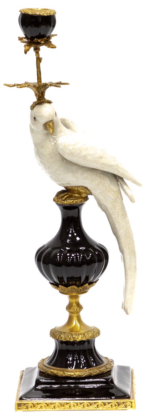 Подсвечник с попугаем Glasar 31G2538/E567BC/U1/WHITE