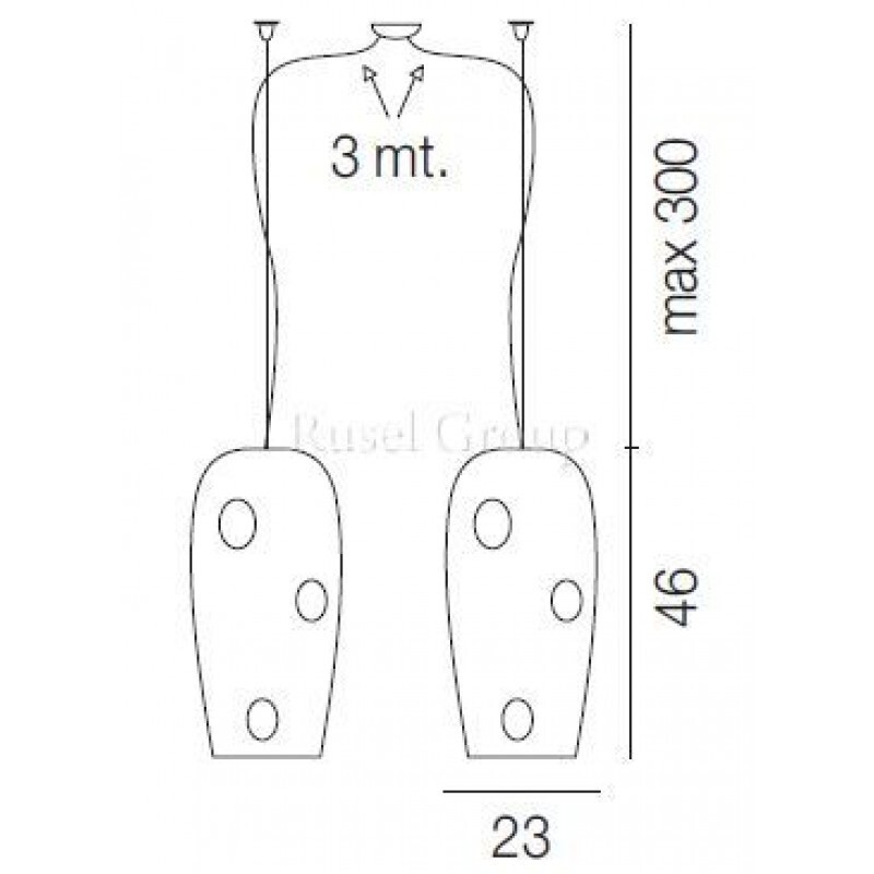 Подвесной светильник Vistosi MARBLE SP 23 D2
