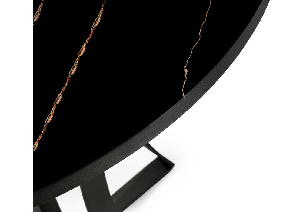 Стол стеклянный Woodville Нейтон обсидиан / черный 474321