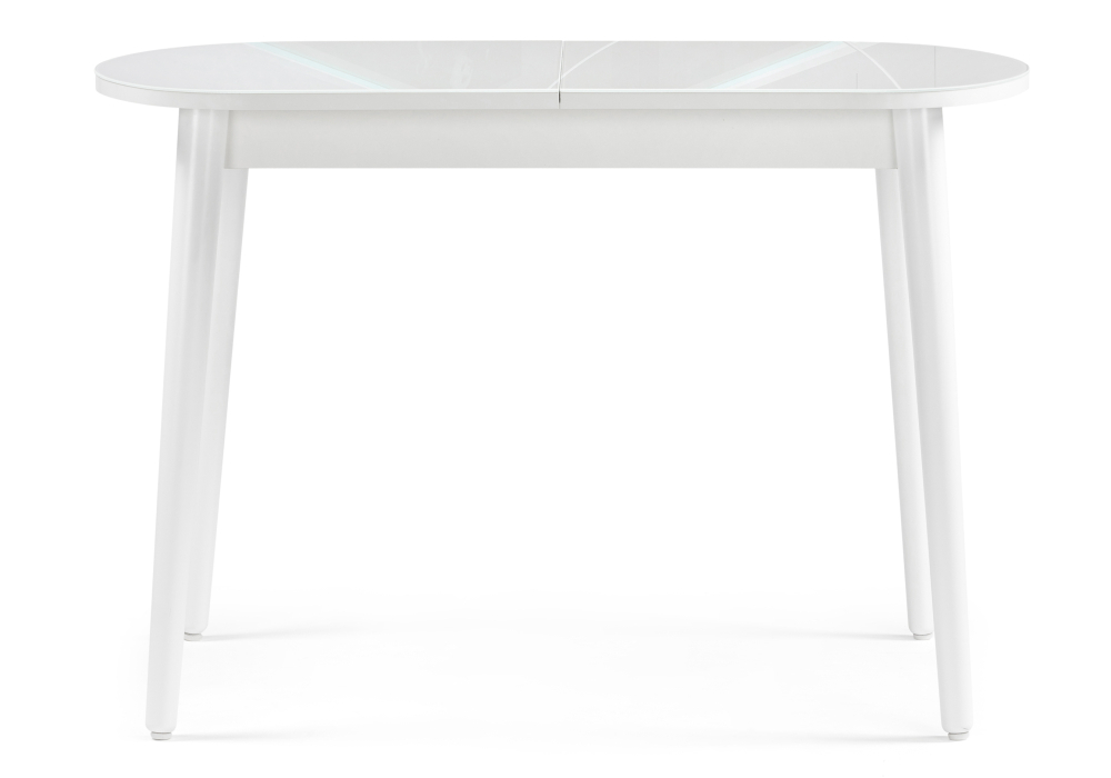 Стол стеклянный Woodville Клэйтон белый / белый 379006