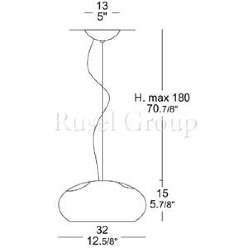 Подвесной светильник Leucos MERCURE S (MURANO DUE)
