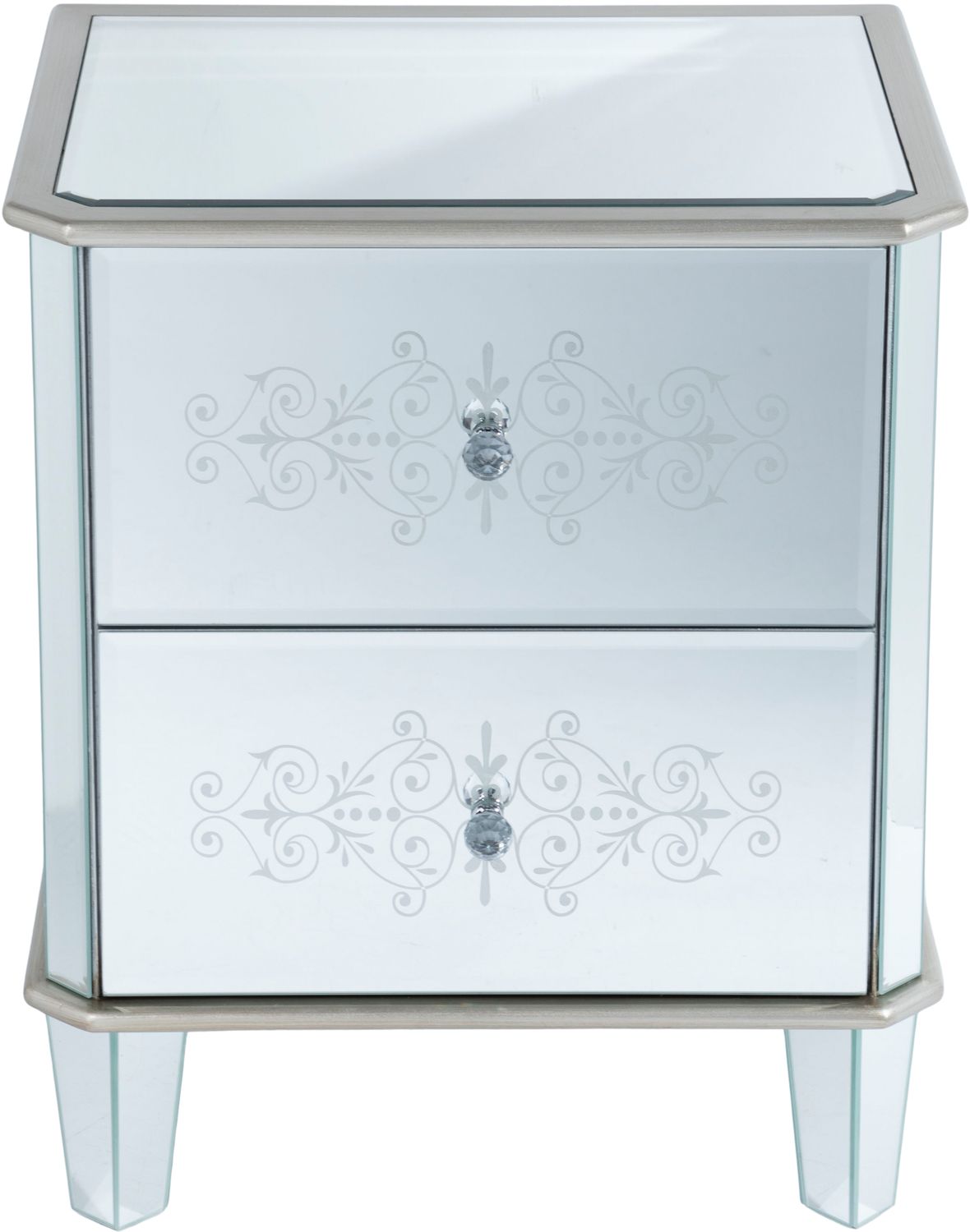 Тумба зеркальная с -мя ящиками Glasar 45-073