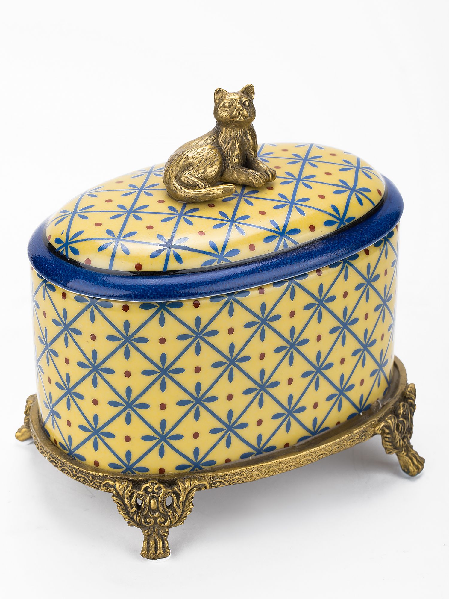 Шкатулка на ножках с кошечкой Glasar B788/HY2204