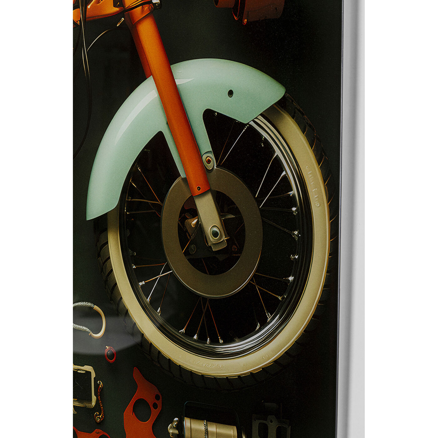 Картина стеклянная Garage Motorbike 60x80 см KARE 56269