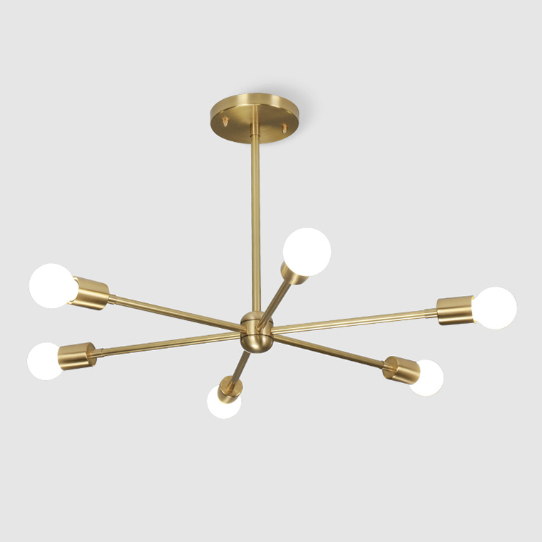 Люстра на штанге SPUTNIK D65 Gold by ImperiumLoft