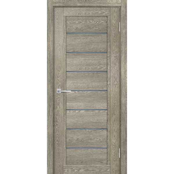 Межкомнатная дверь Graf ТЕХНО-808 графит сатинат Гриджио (2000 х 800)