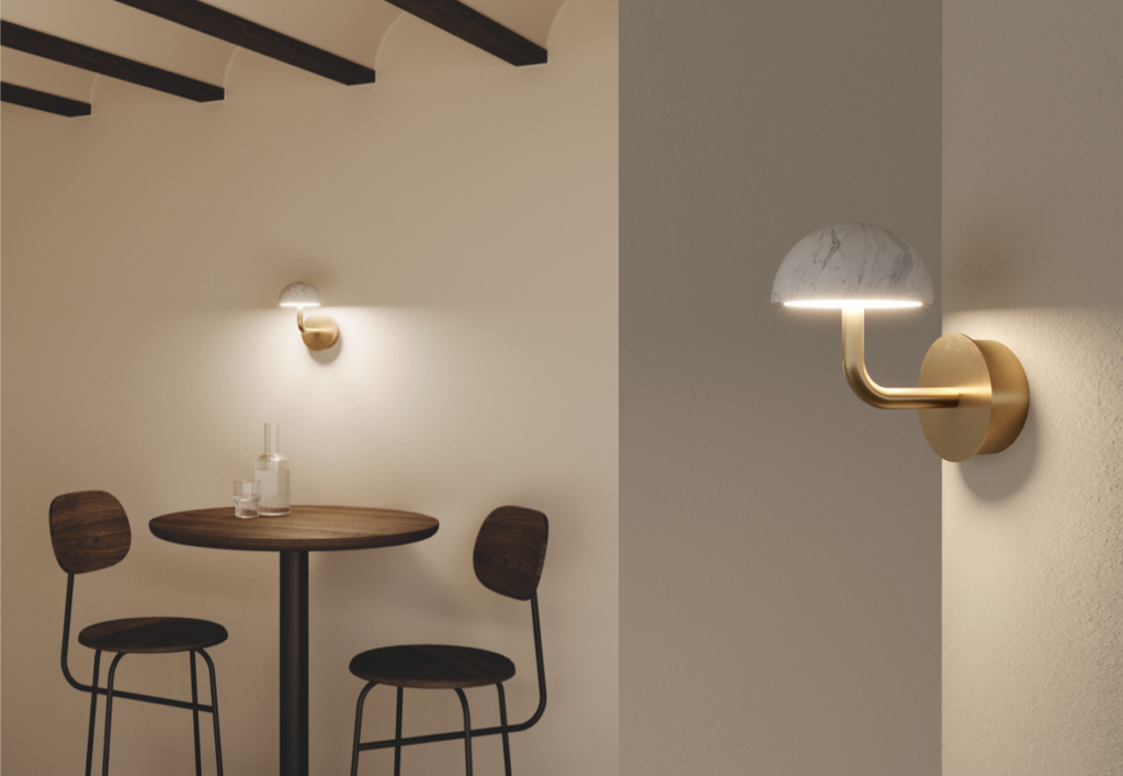 Бра Dussa золотой металл / белый мрамор Aromas del Campo