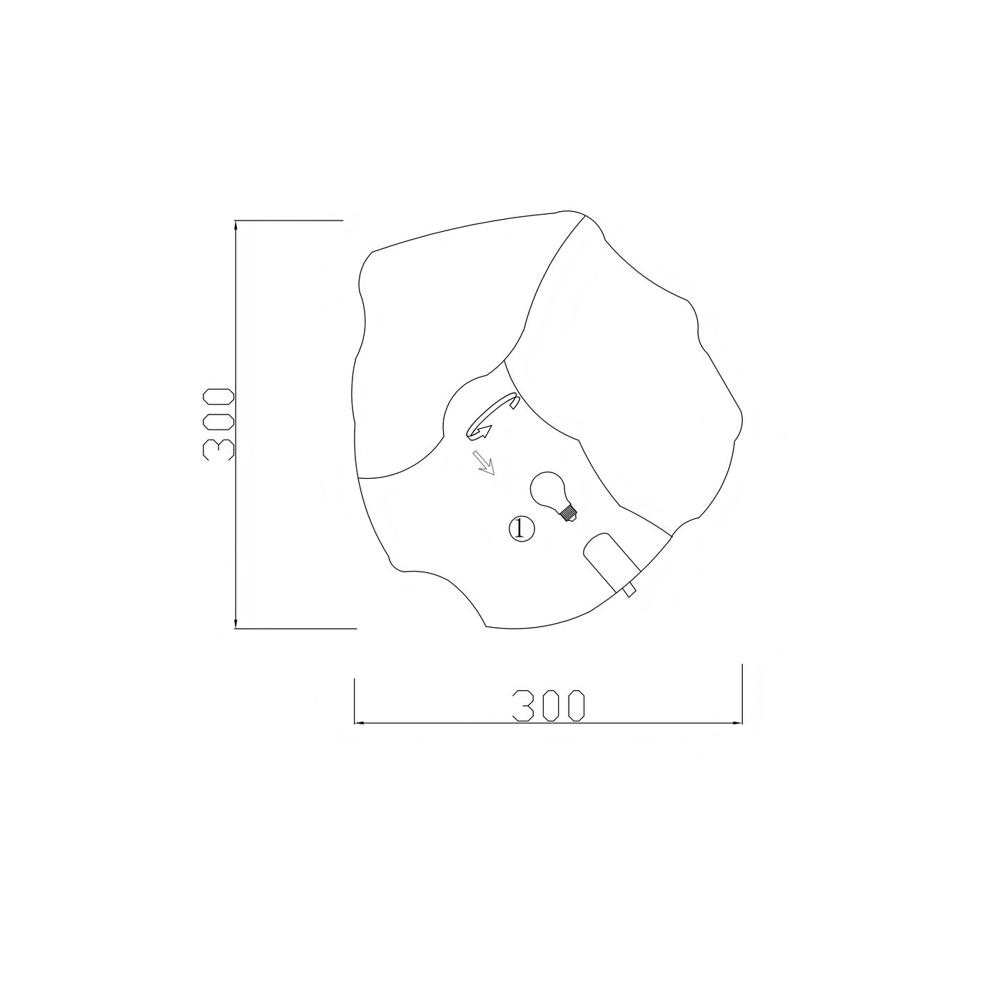 Светильник настольный Aura Smoke Ø30cm KARE 57703