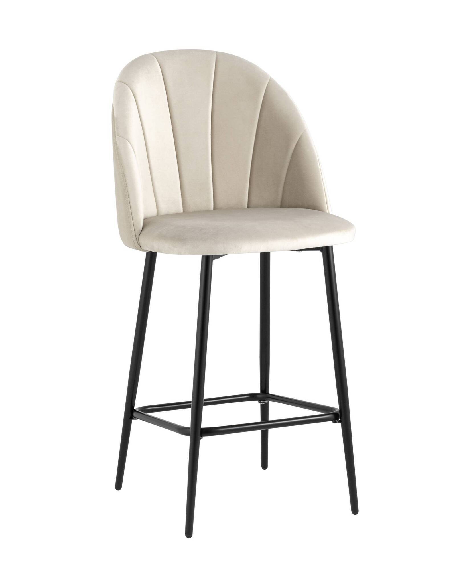 Стул полубарный Логан велюр бежевый Stool Group