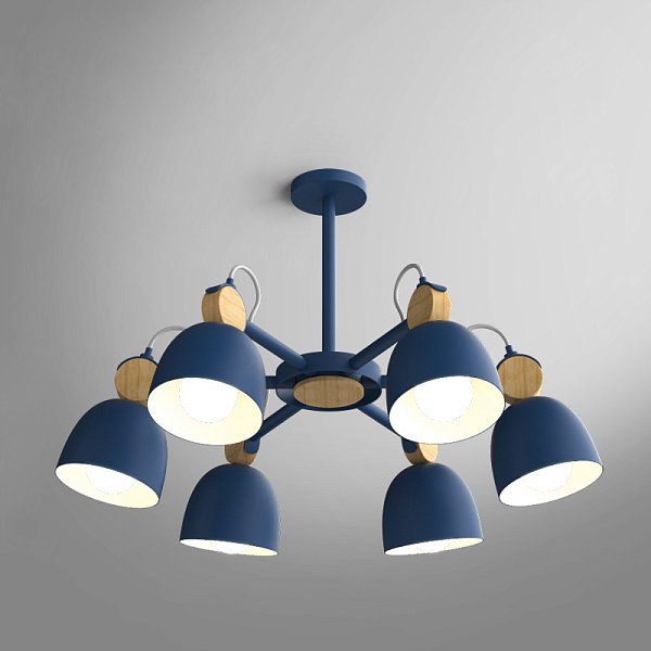 Потолочная люстр на штанге ROLLA 6 bilberry by ImperiumLoft