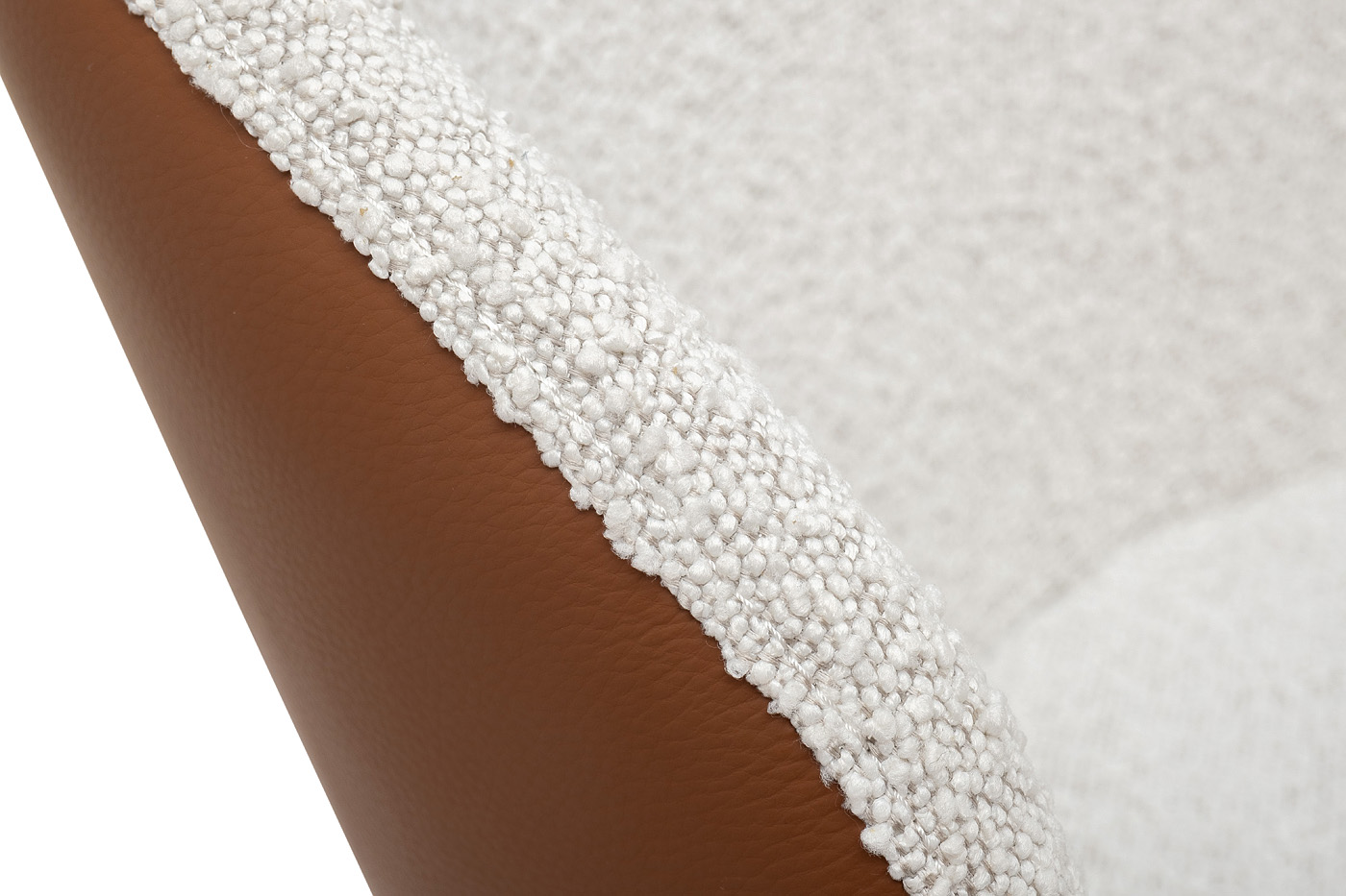 Стул обеденный букле кремовый/экокожа терракотовая Garda Decor 160KD-80070