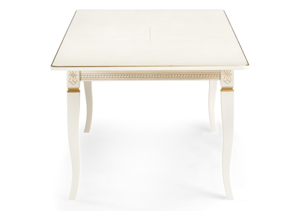 Стол деревянный Woodville Балмет молочный / золото 483908