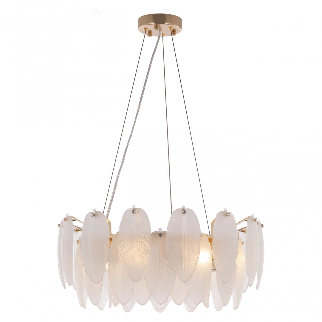 Люстра с плафоном в виде перьев 4653.D550.H240.E14.6 G Arte Milano