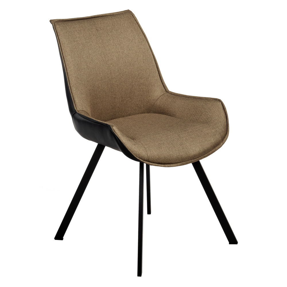 Стул Soft светло-коричневый с чёрным, рогожка Bradex Home RF 0411