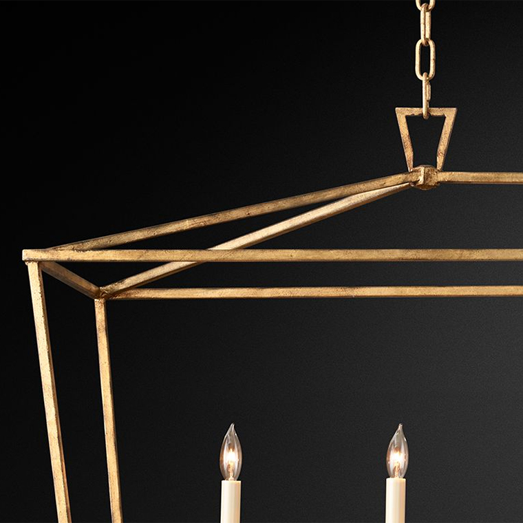 Люстра Restoration Hardware English Openwork Linear Gilded Iron