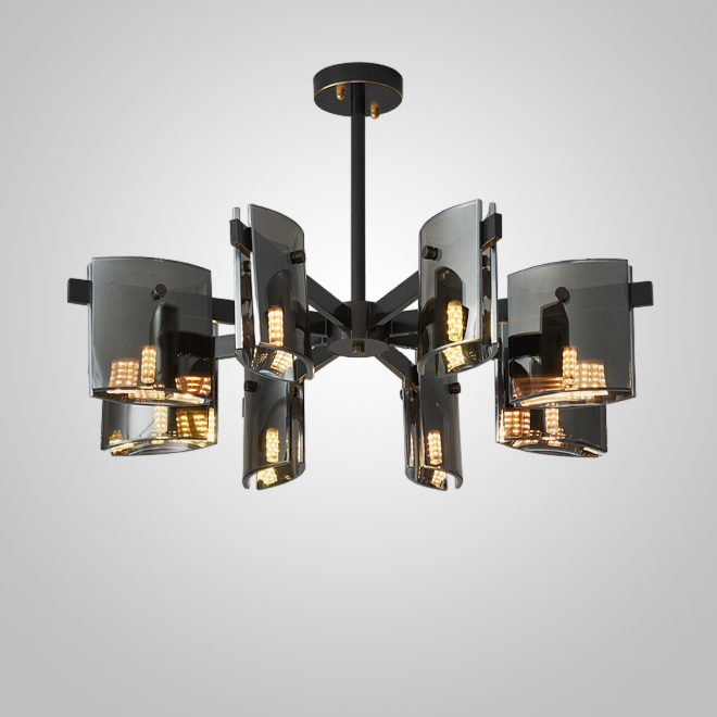 Потолочная люстра JANICE CH L8 Black by ImperiumLoft