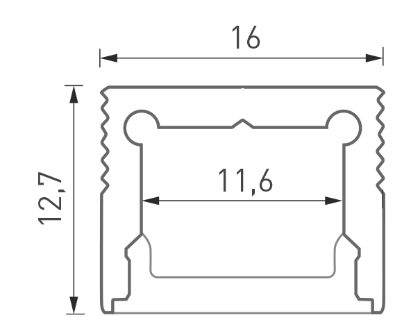 Алюминиевый профиль DesignLed LS.1613-R Алюминиевый профиль DesignLed LS.1613-R