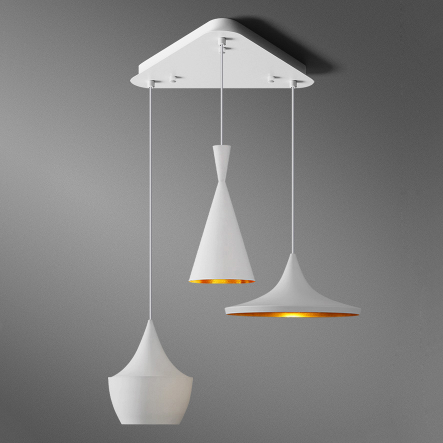 Основание на потолок Beat black trio round pendant system by ImperiumLoft