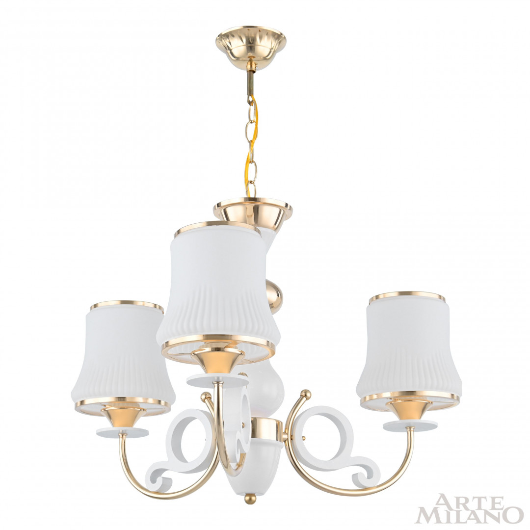 Люстра подвесная с плафонами 301097/3 Wh/Gd Arte Milano