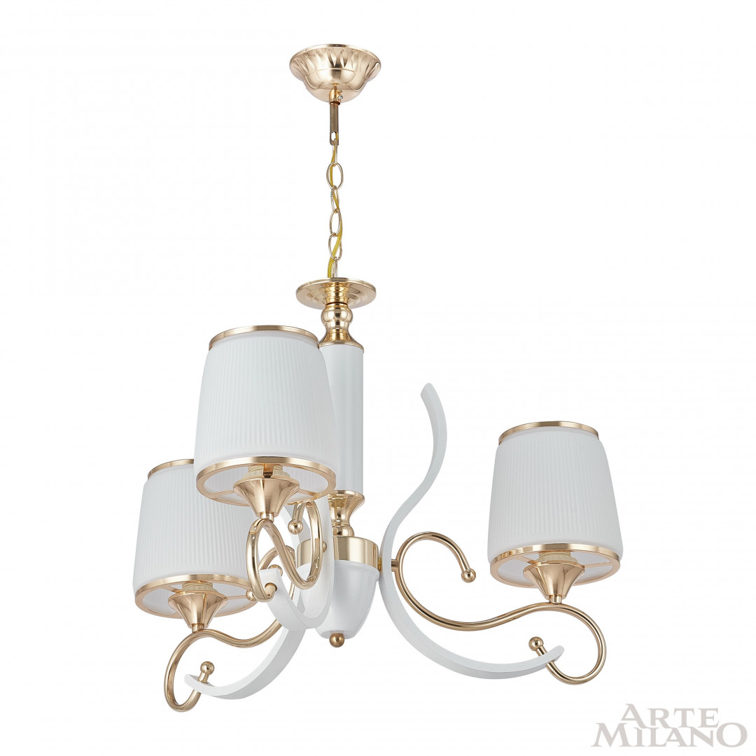 Люстра подвесная с плафонами 303857/3 Wh/Gd Arte Milano