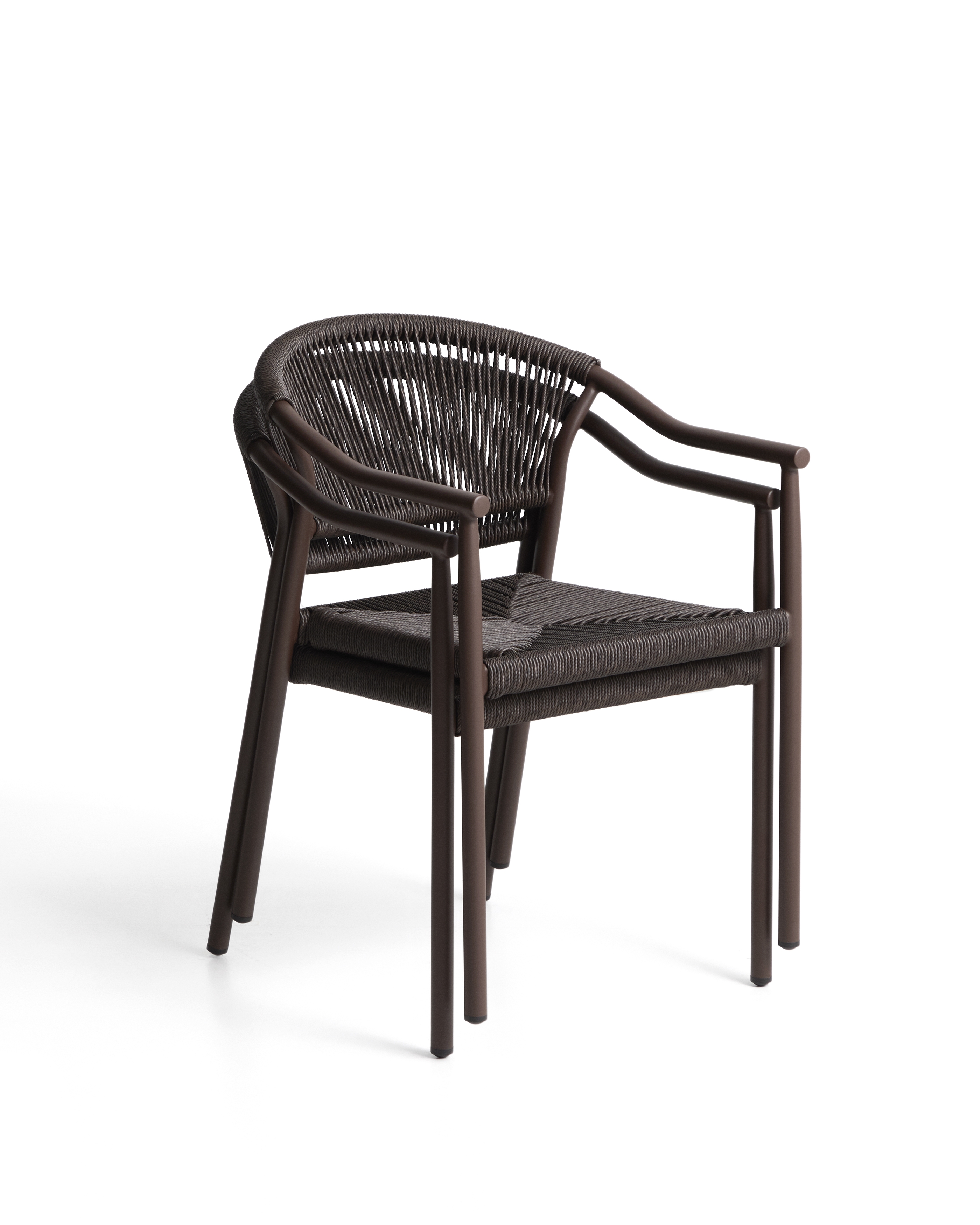 Уличный стул Livadia из коричневого алюминия и веревки La Forma 482293