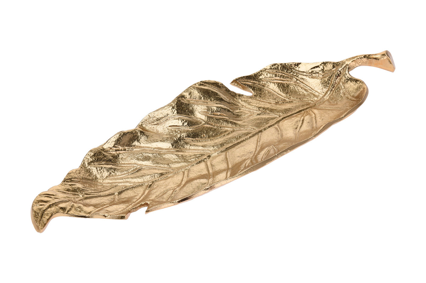 Тарелка декоративная "Лист" золотая Garda Decor A98020830