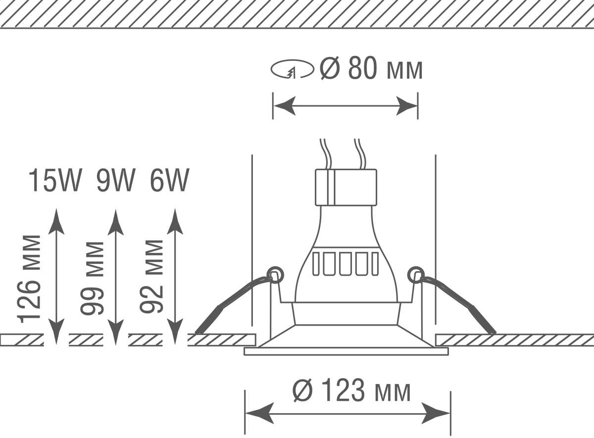 Светильник встраиваемый гипсовый под сменную лампу Donolux DL211G