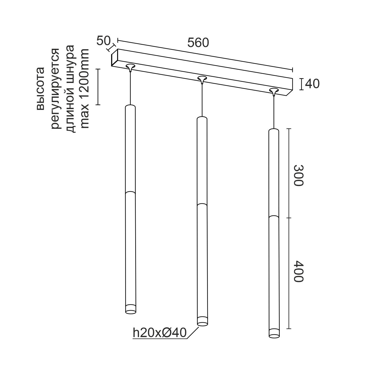 Подвесной (накладной) светодиодный светильник Ledron SAGITONY E3 T40 Wooden 300 White