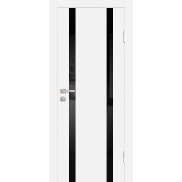 Межкомнатная дверь Graf P-9 черный лакобель Белый (2000 х 900)
