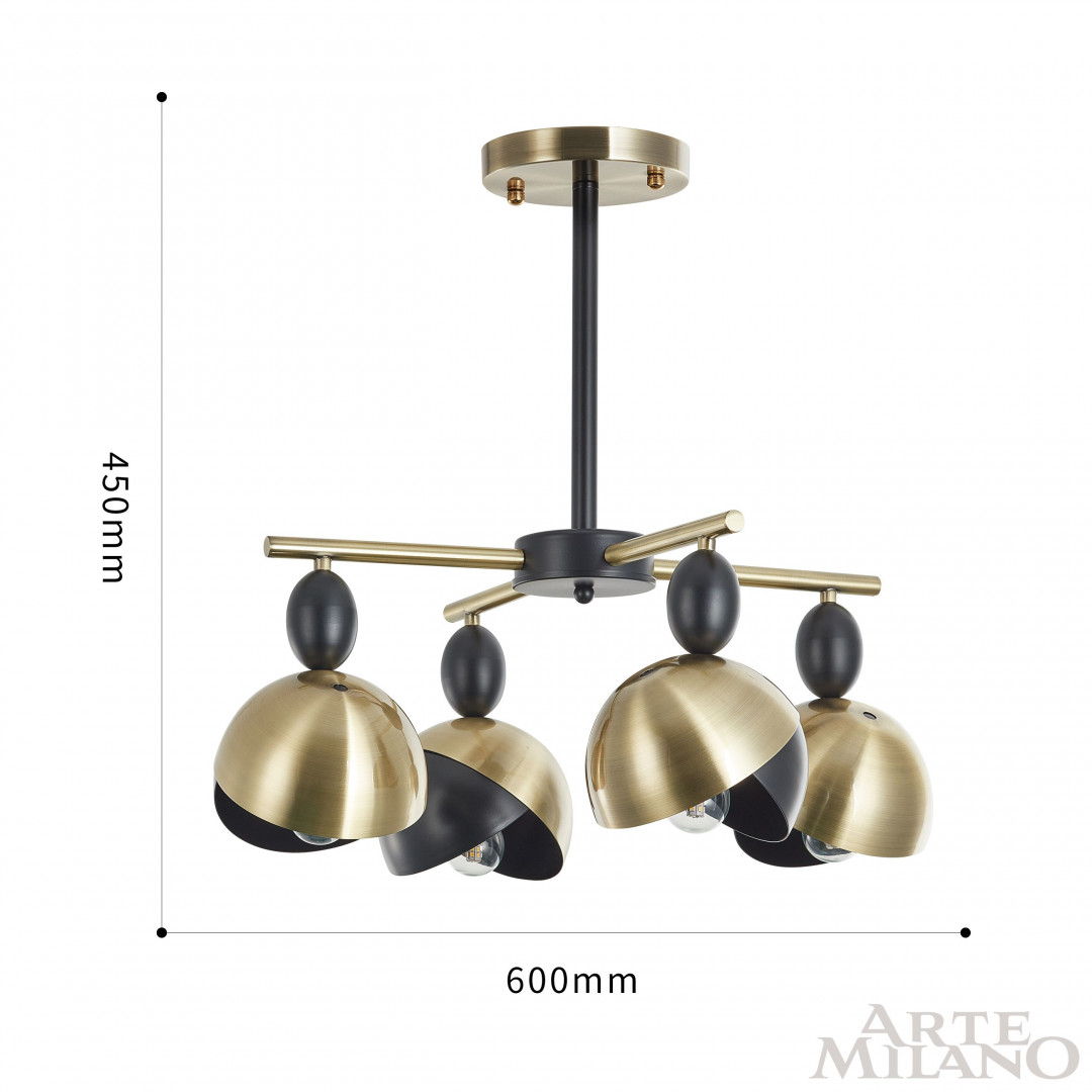 Люстра 271307/4 BK/GD Arte Milano