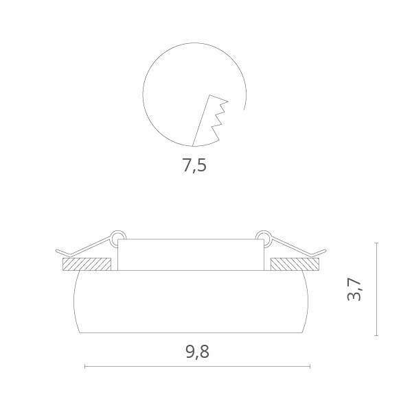 Встраиваемый светильник Divinare 1827/04 PL-1