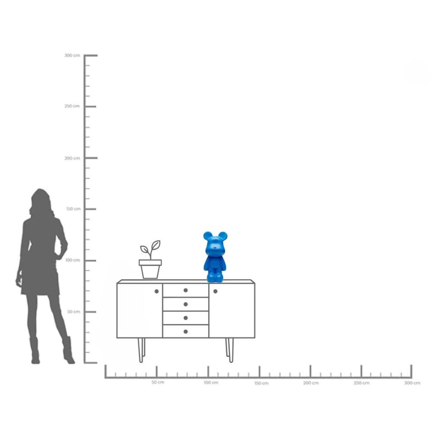 Фигура декоративная Bear Blue 51 см KARE 56370