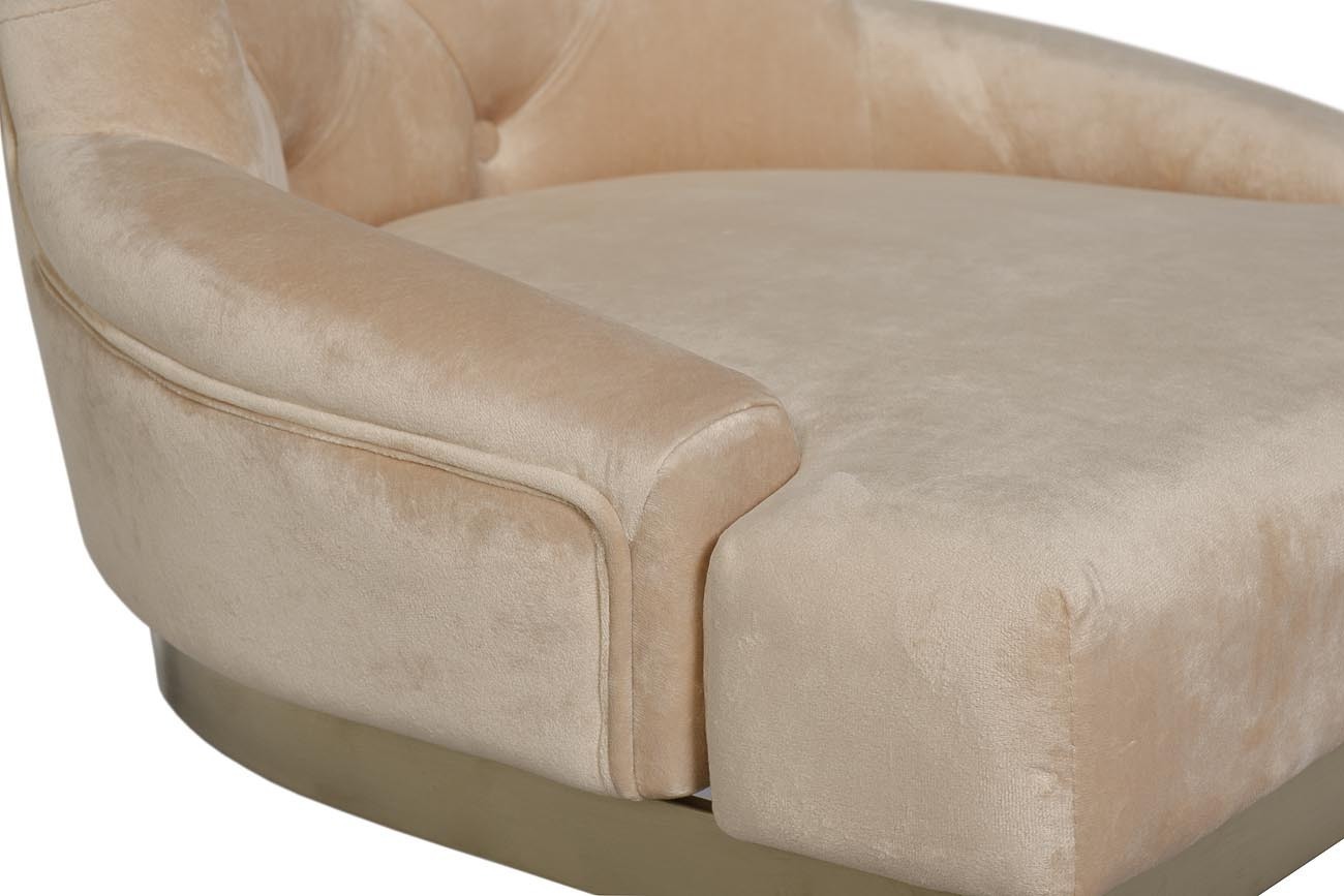 Стул на металлическом каркасе бежевый Garda Decor 76AR-6210GOLD-BG