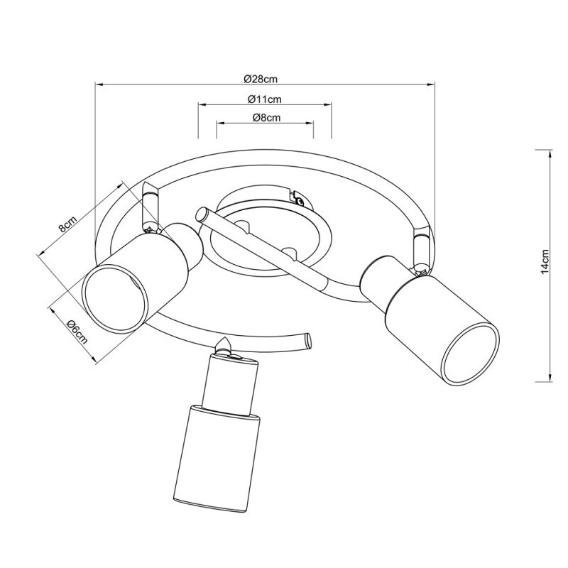 Спот Arte Lamp A4510PL-3SS
