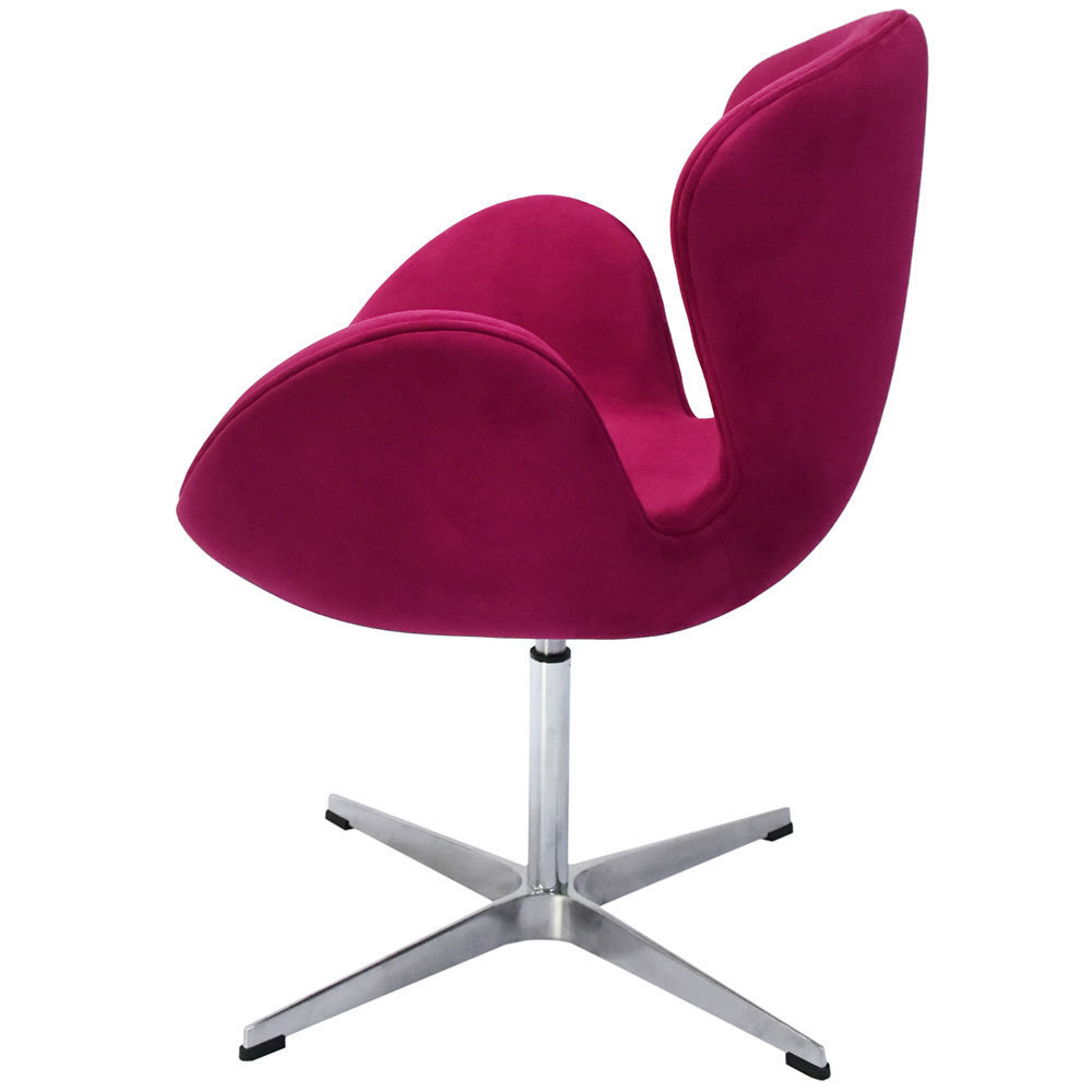 Кресло SWAN CHAIR винный, искусственная замша Bradex Home FR 0651