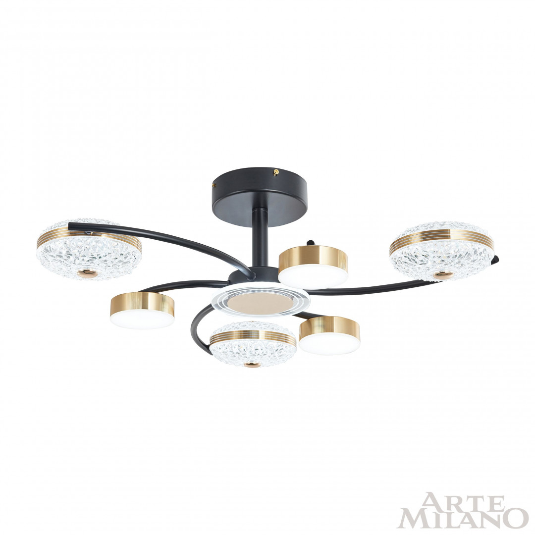 Люстра светодиодная 279169/3+3 BK/GD Arte Milano