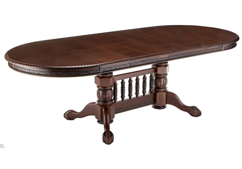 Стол деревянный Woodville Кантри 160 орех с коричневой патиной 406079