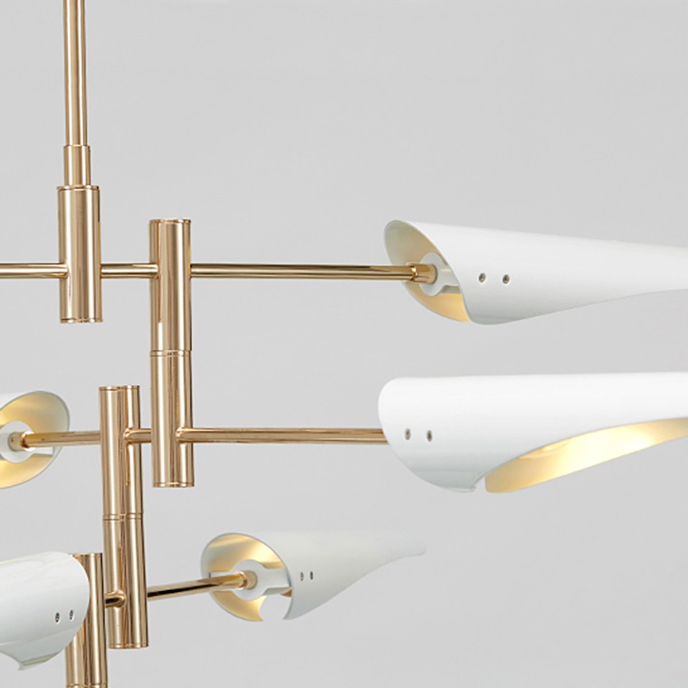 Подвесная люстра BEAM 6 Белый by ImperiumLoft