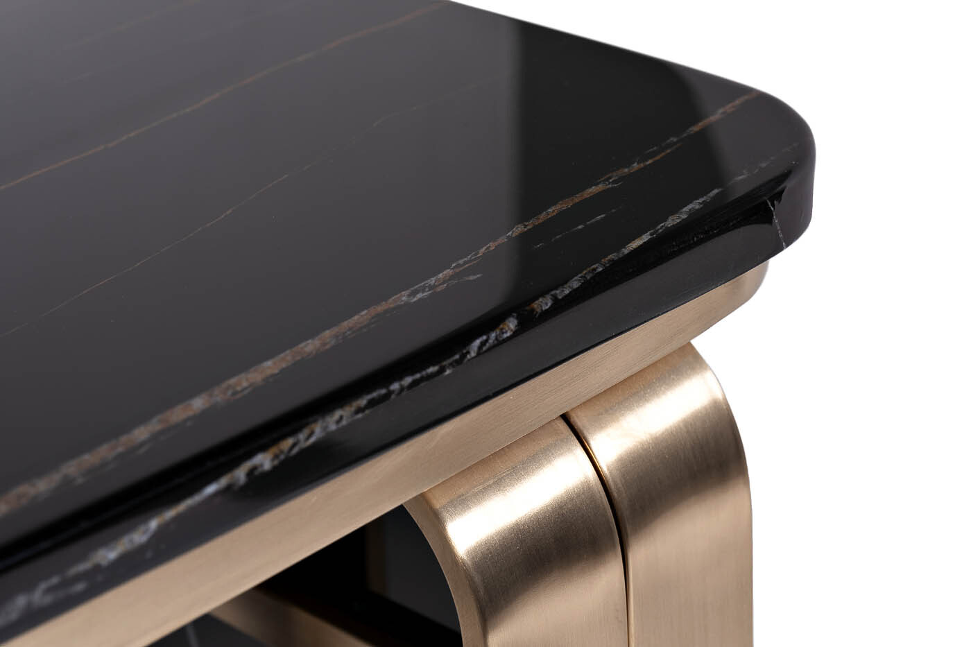 Столик журнальный черный искусственный камень/золото Garda Decor 76AR-3183-STOL/ZH