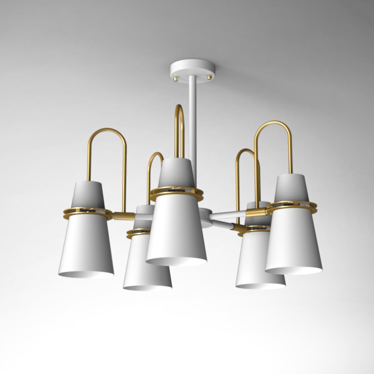 Люстра на штанге REINAR A D64 White by ImperiumLoft