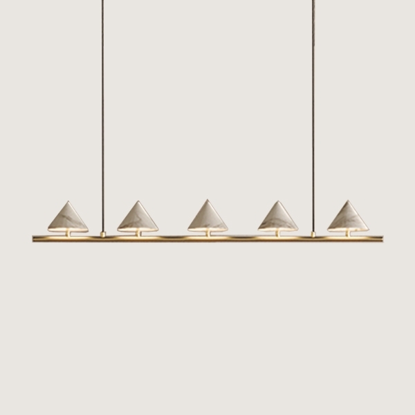 Подвесной светильник Anza 5L золотой металл/белый мрамор Aromas del Campo