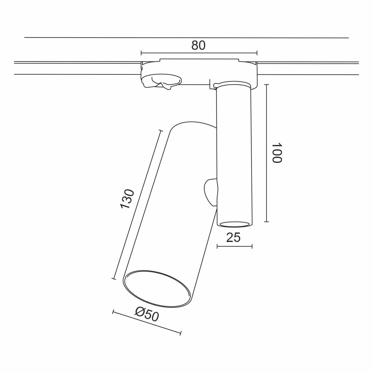 Светодиодный светильник (для трехфазного трека) Ledron TSU0606 Black-White