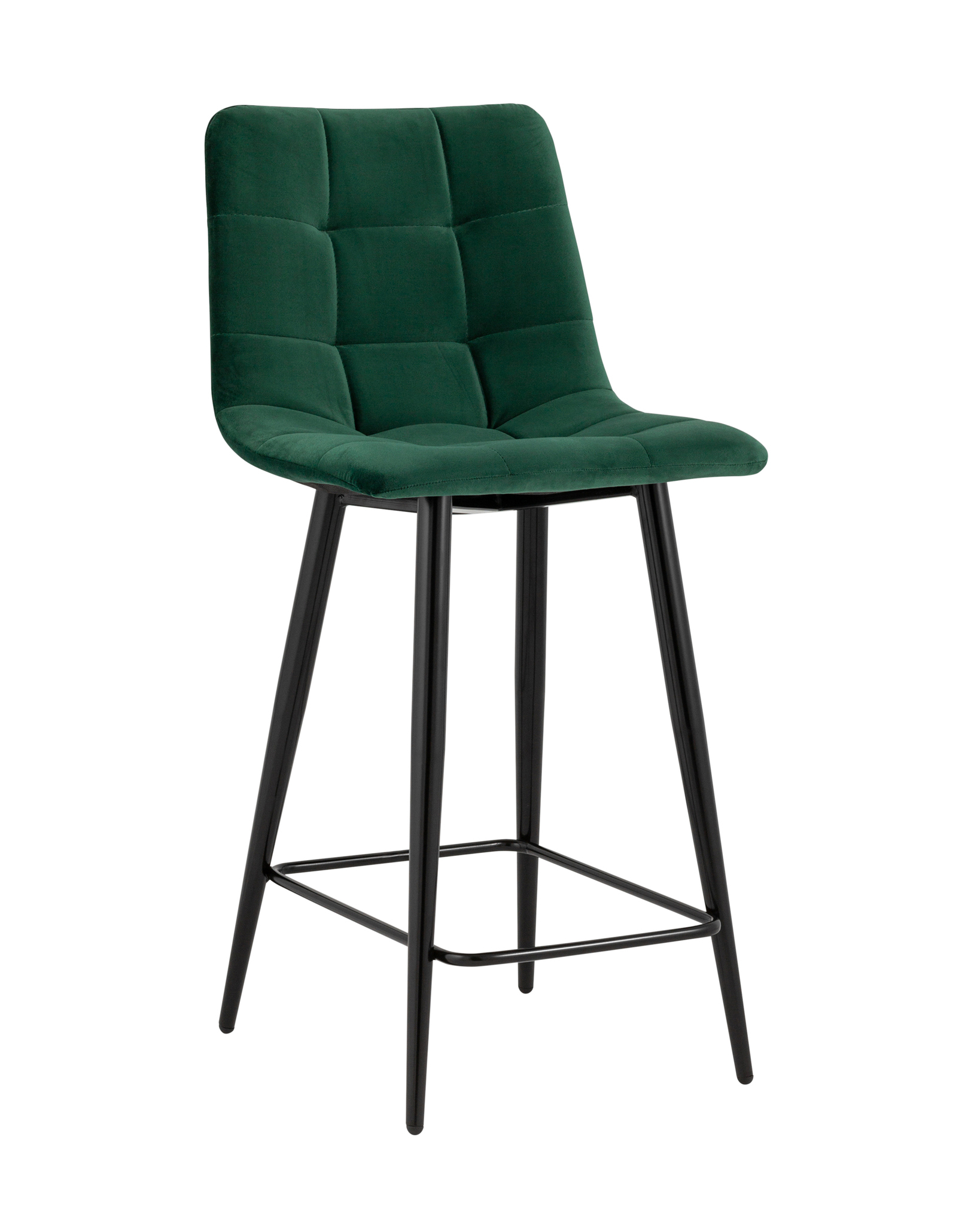Стул полубарный Джанго велюр зелёный высота сиденья 60 см Stool Group