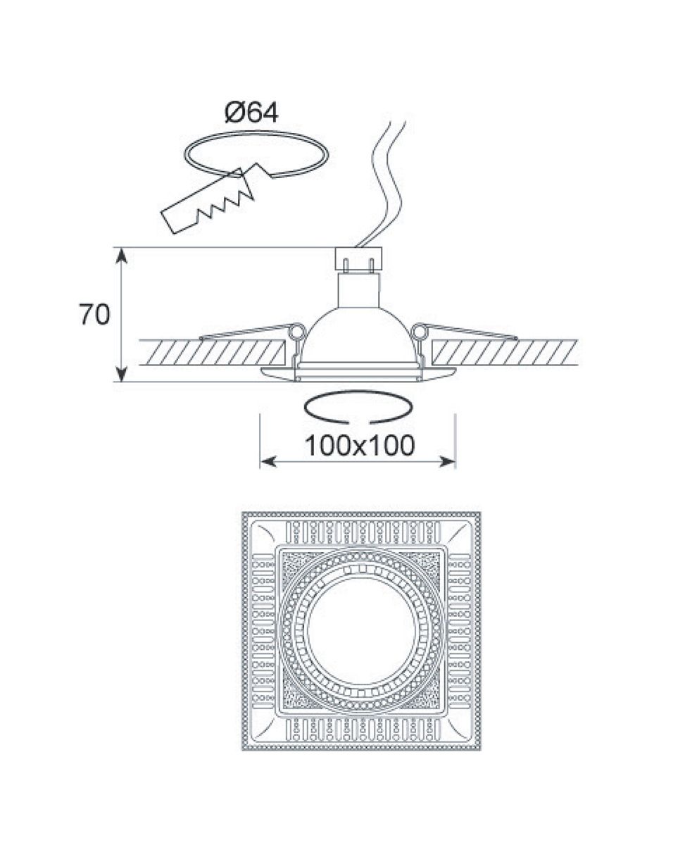 Встраиваемый светильник Donolux SN1582-Antique bronze