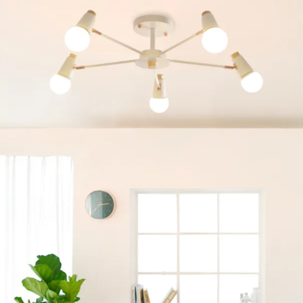 Люстра на штанге ROTARY L5 White by ImperiumLoft